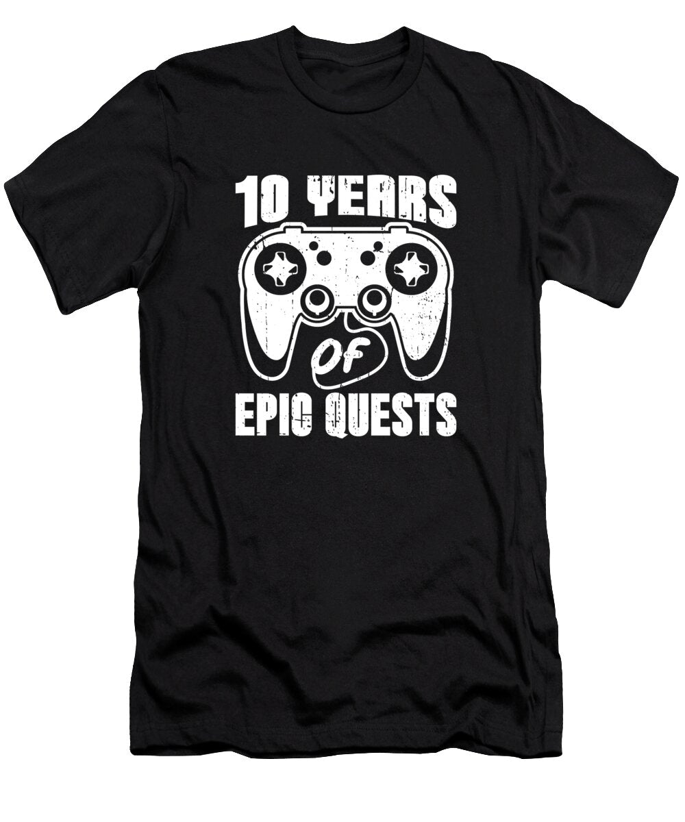 45 Gaming 10th Birthday Video Games 10 Year Old Gamer Crazy Squirrel T-Shirt