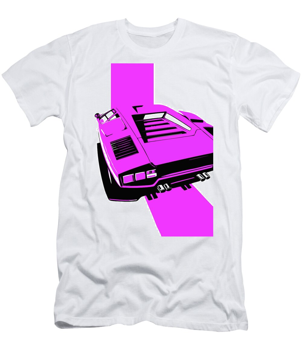 45 Lamborghini Countach Classic Italian Supercar Thespeedart T-Shirt