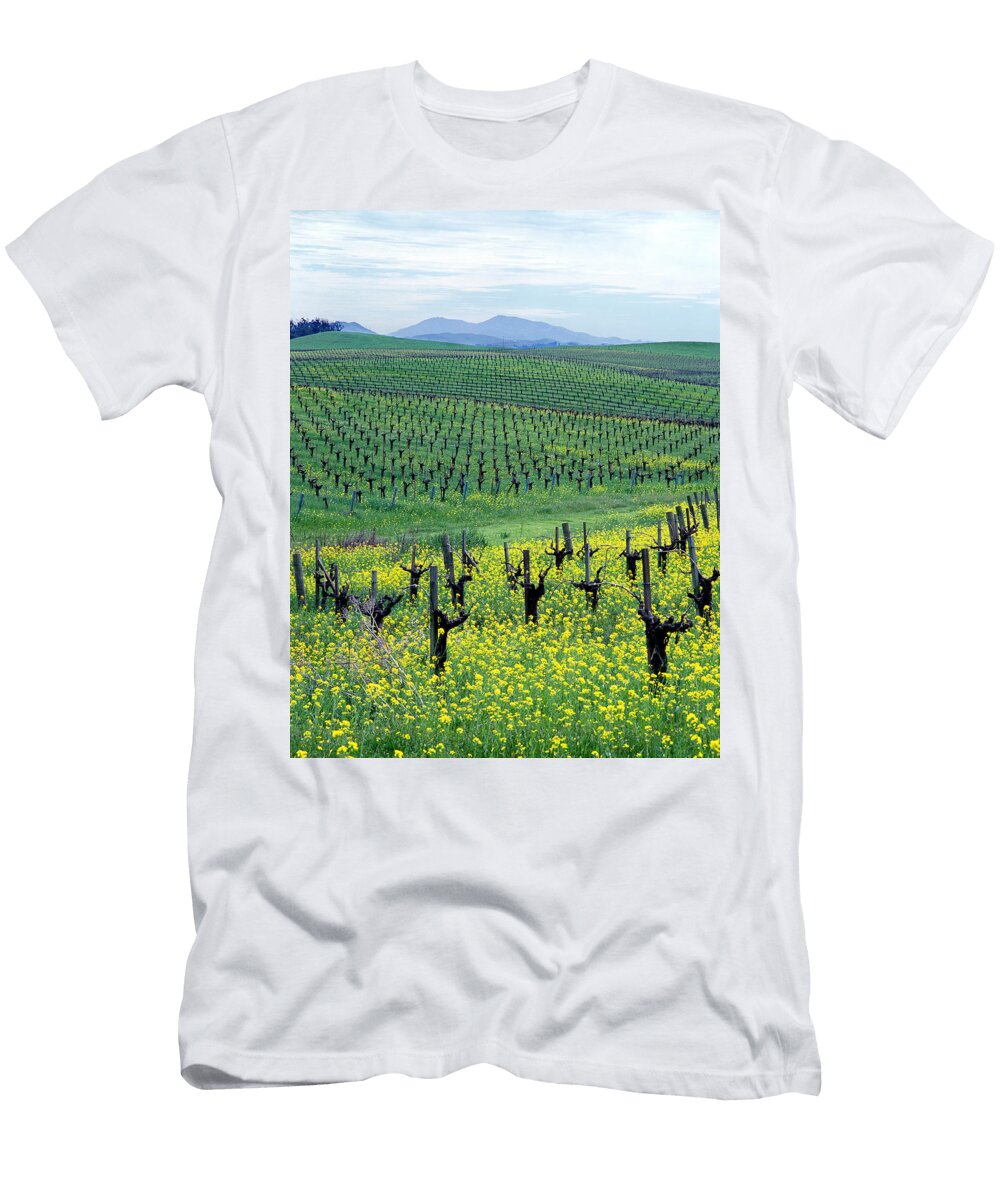 4b6332 Mustard and Mt Diablo Ed Cooper Photography T-Shirt