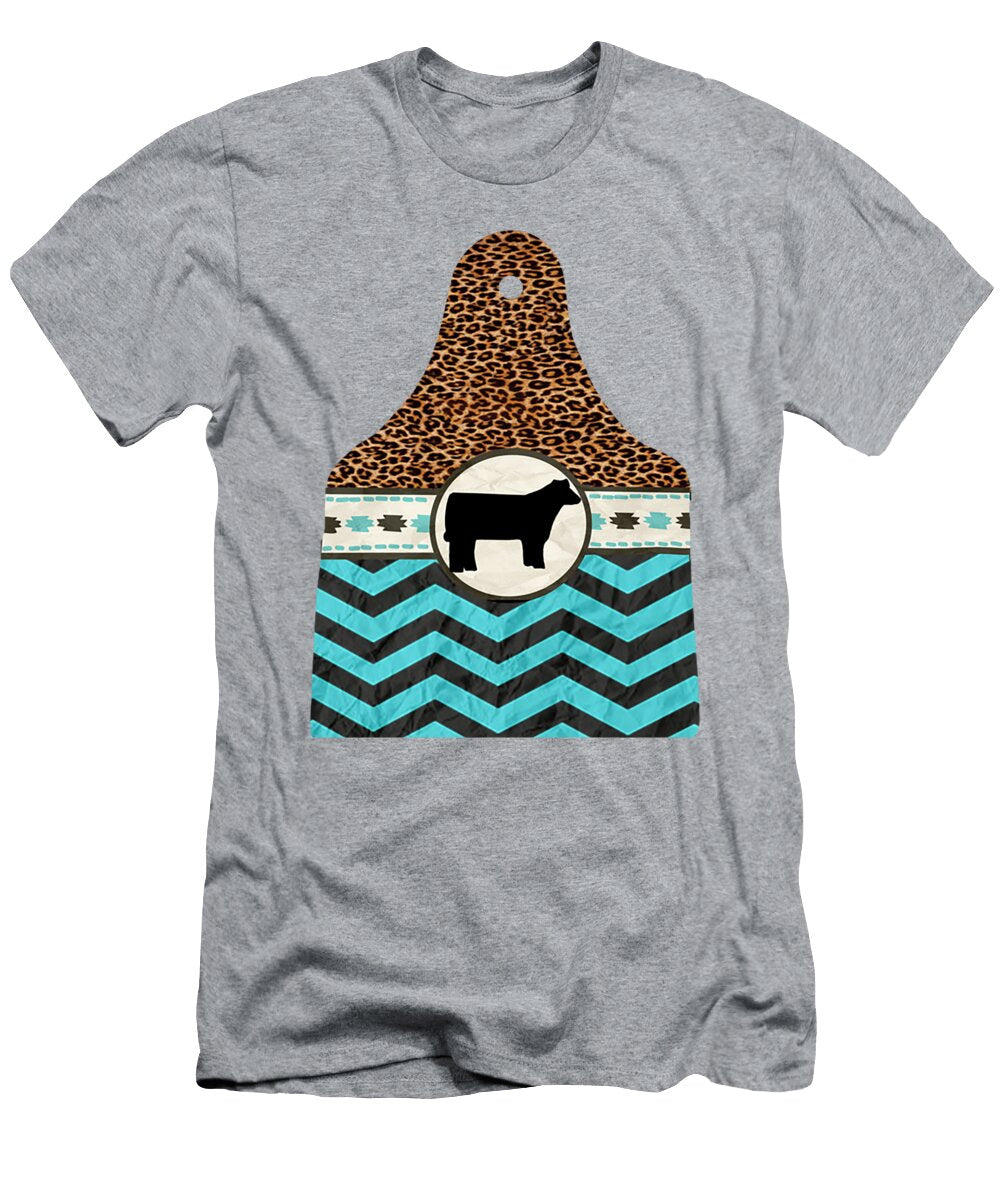 4h Ffa Show Cow Tag Cheetah Chevron Print Show Moms Gift Josepm Stevi T-Shirt