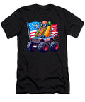 4th of July Hotdog Sunglasses Monster Truck American Flag Dhbubble T-Shirt