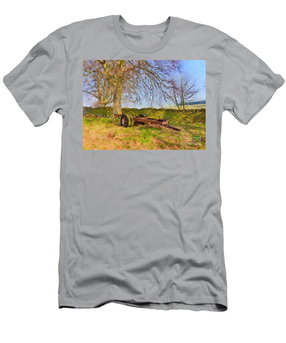 5 Abandoned Farm Trailer in a Scottish Field Jules Walters T-Shirt