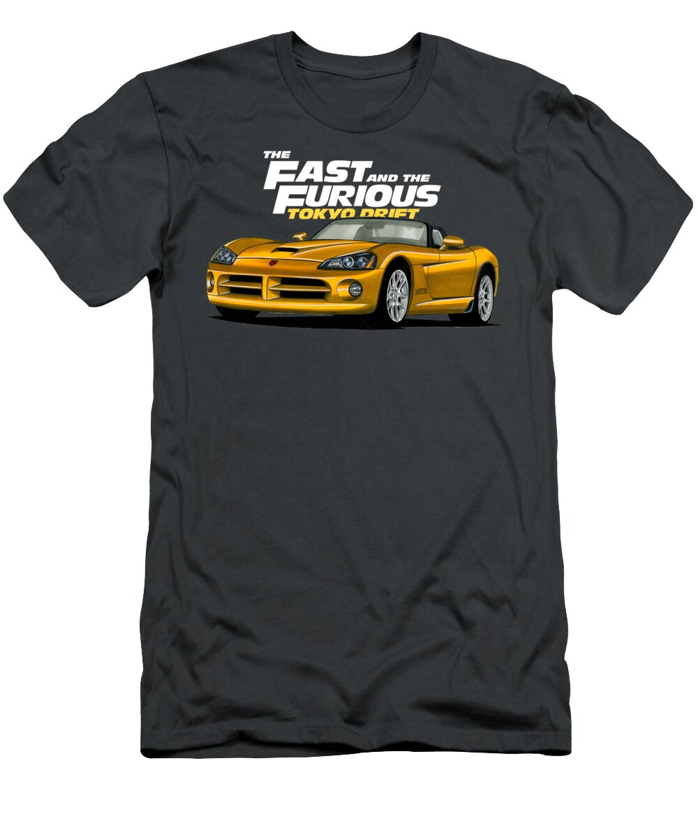 5 Adorable Movie Car Dodge Viper Srt 10 Roadste 84l V10 the Fast and the Furious Tokyo Drift Vladyslav Shapovalenko T-Shirt