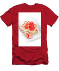 5 Belgium Waffers with Sugar Powder and Strawberries on Ceramic Pl Liss Art Studio T-Shirt