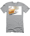 5 Belgium Waffers with Sugar Powder on Ceramic Plate and Strainer Liss Art Studio T-Shirt