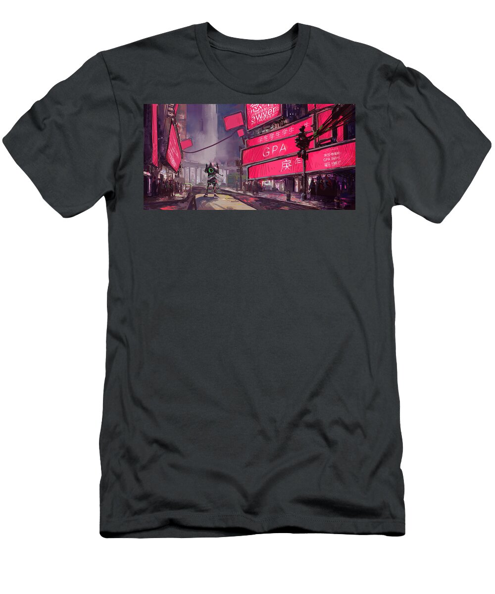 5 City of Neon Lights Gabriel Chevers T-Shirt