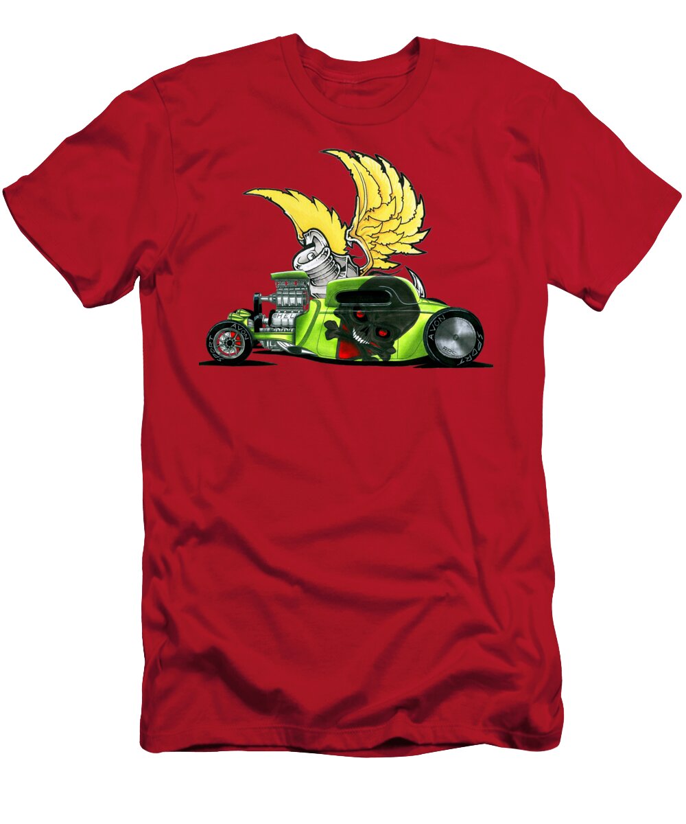 5 Crazy Hellish Green American V8 Supercharged Hot Rod Vladyslav Shapovalenko T-Shirt