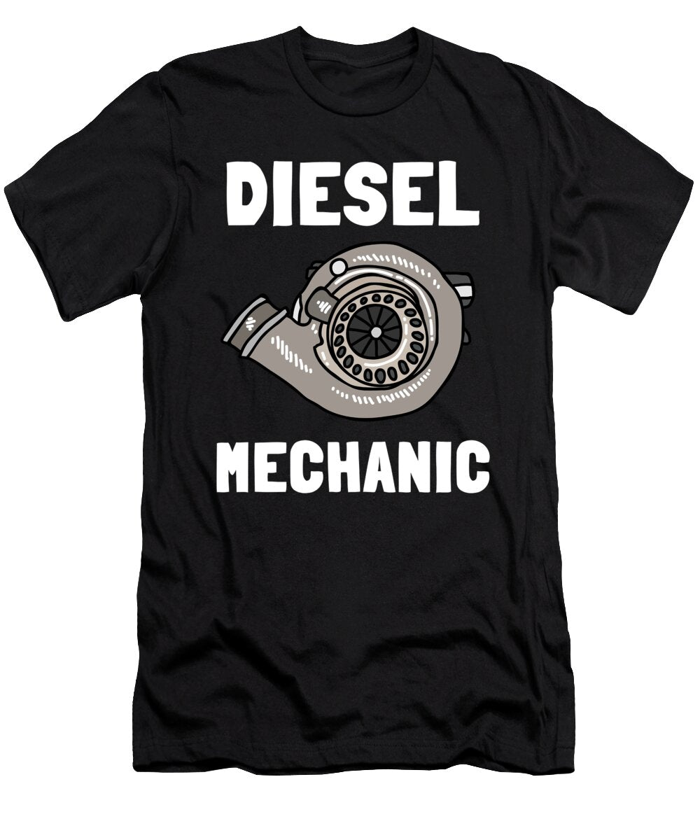5 Diesel Mechanic Truck Turbo Boost Turbocharged Justus Ratzke T-Shirt