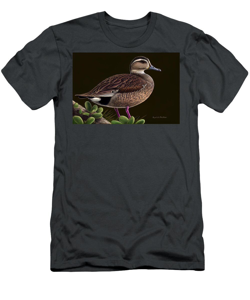 5 Dusky Duck Anas Obscura in a Jack Kirby and Jo By Asar Studios Celestial Images T-Shirt