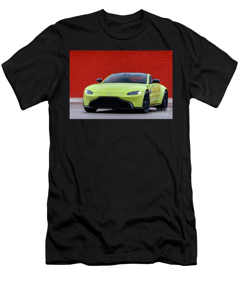 5 Exclusive Luxury Supercar Yellow Aston Martin Vantage V8 Amg Engine M177 40l Twin Turbocharged Vladyslav Shapovalenko T-Shirt
