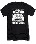 5 Gaming 8th Birthday Video Year Old Gamer Level 8 Unlocked Crazy Squirrel T-Shirt