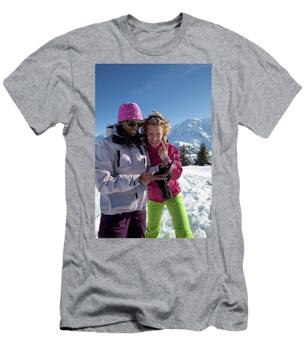 5 Girls Skiing in Les Houches Mario Colonel T-Shirt