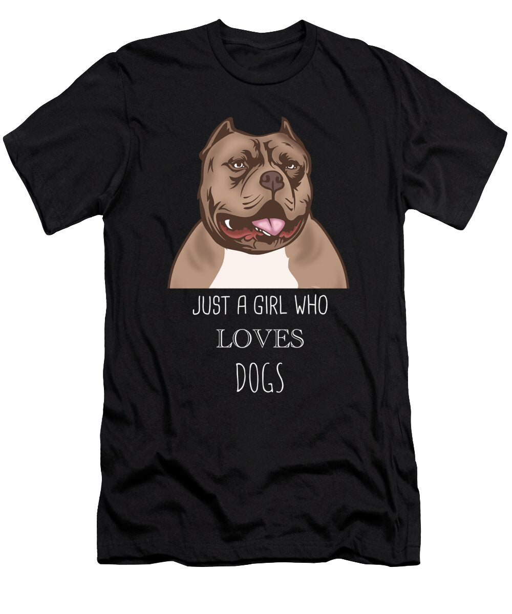 5 Just a Girl Who Loves Dogs Funny Dog Cynto T-Shirt