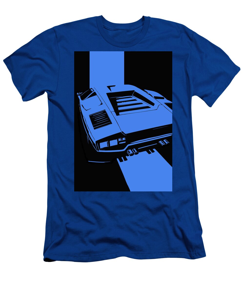 5 Lamborghini Countach Classic Italian Supercar Dark Backgroun Thespeedart T-Shirt