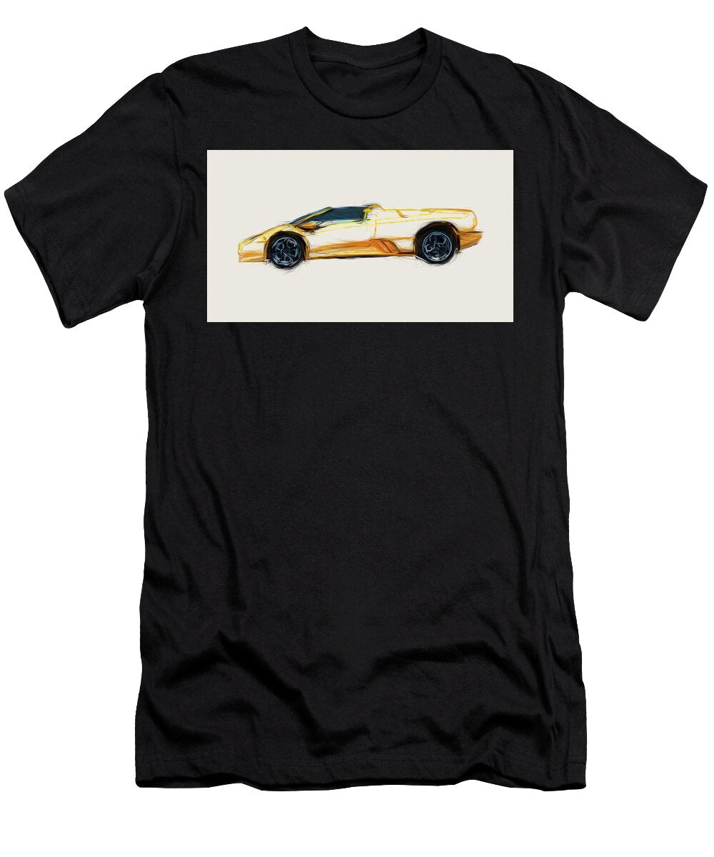 5 Lamborghini Diablo Roadster Car Drawing Carstoon Concept T-Shirt