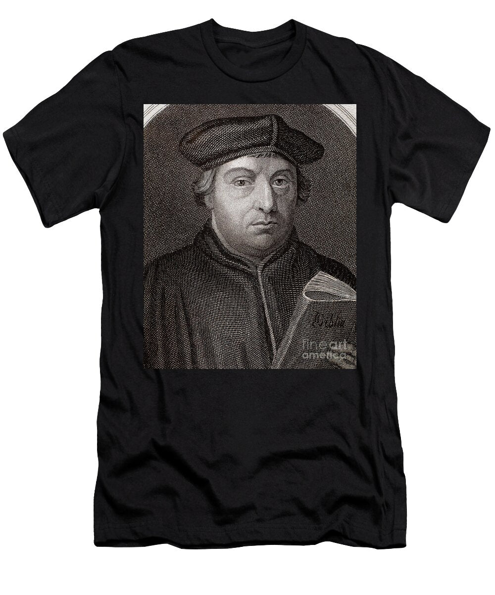 5 Martin Luther 1483 1546 Unknown Artist T-Shirt