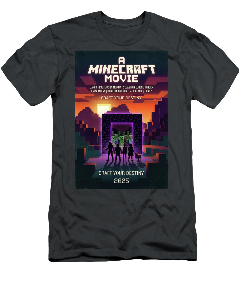 5 Minecraft Minimal Movie Poster Retro Film Poster Vintage Sampadart Gallery T-Shirt