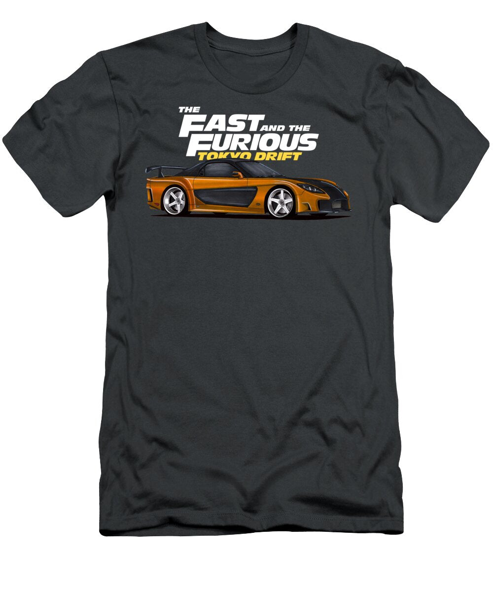 5 Movie Car Mazda Rx 7 Fd Veilside Fortune Fast and Furious Tokyo Drift Vladyslav Shapovalenko T-Shirt