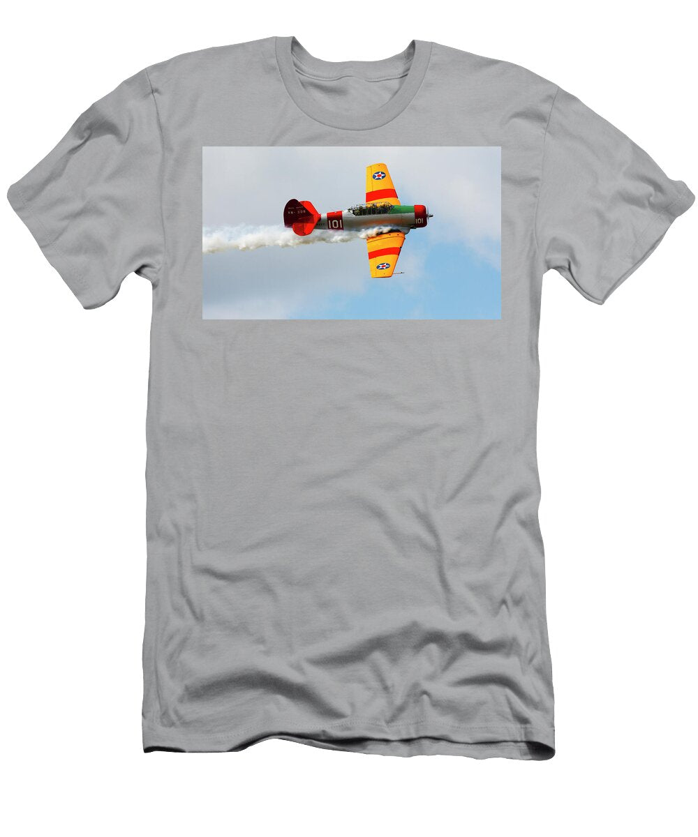 5 North American Snj 4 a Navy Trainer From World War Ii Flying in Bruce Beck T-Shirt
