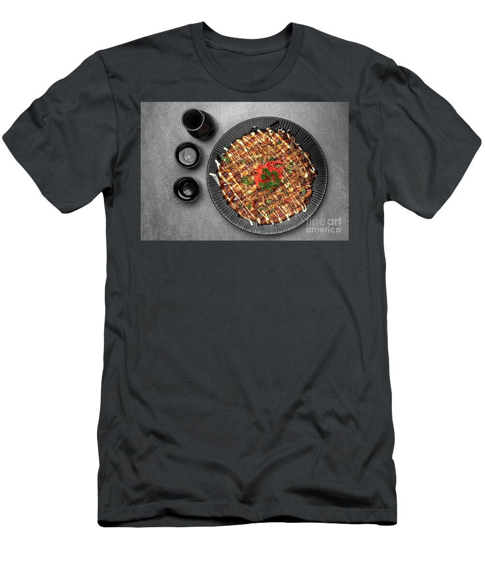 5 Okonomiyaki Traditional Japanese Savoury Pancake Dish in Restaur Jm Travel Photography T-Shirt