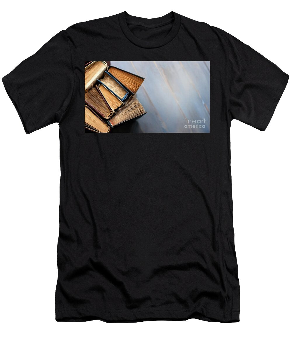 5 Old Books Arranged Highlighting Their Historical Significance N Turgay Koca T-Shirt