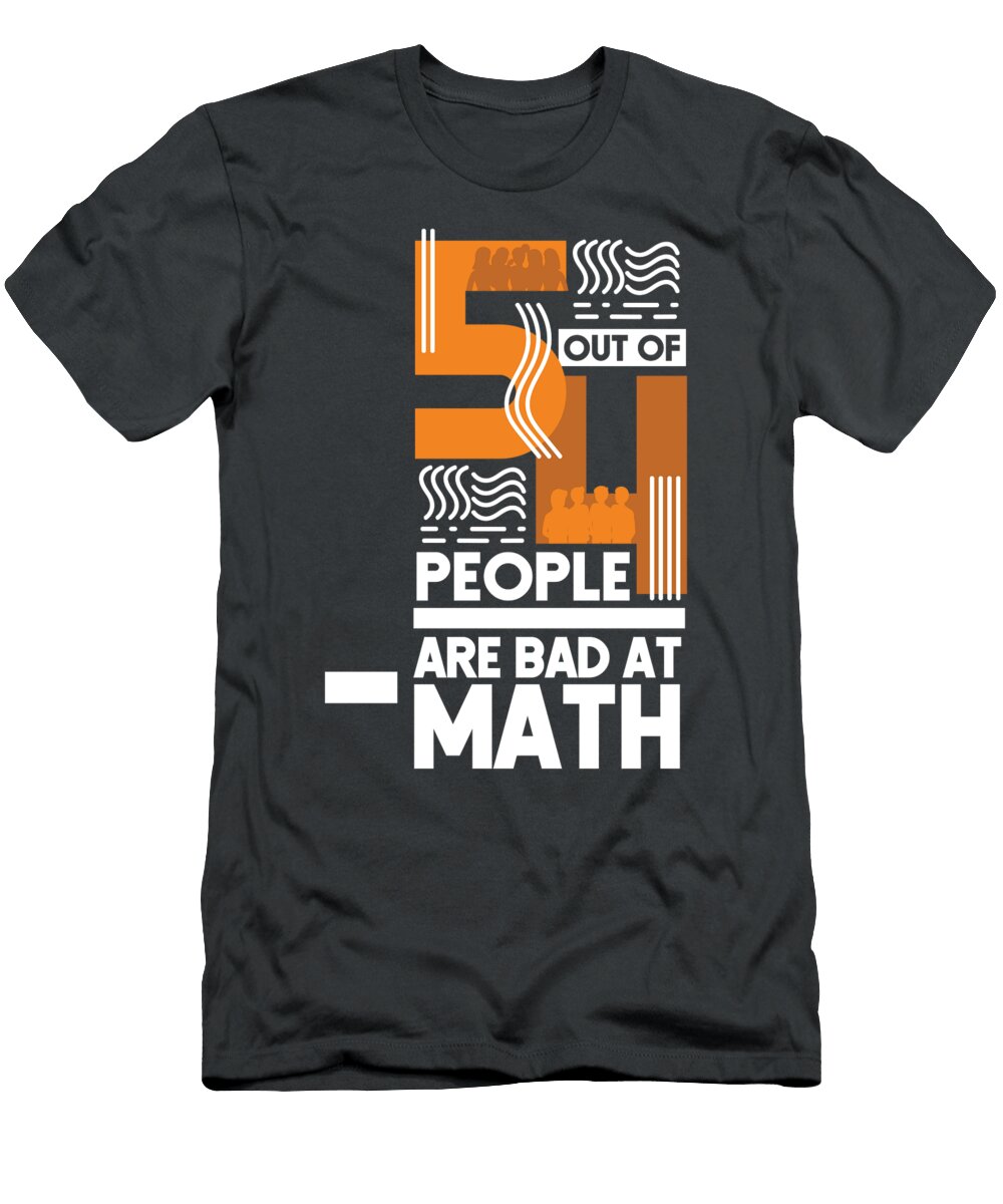 5 Out of 4 People Math Pun for Men Women Kids Teacher Student Gift Crazy Squirrel T-Shirt