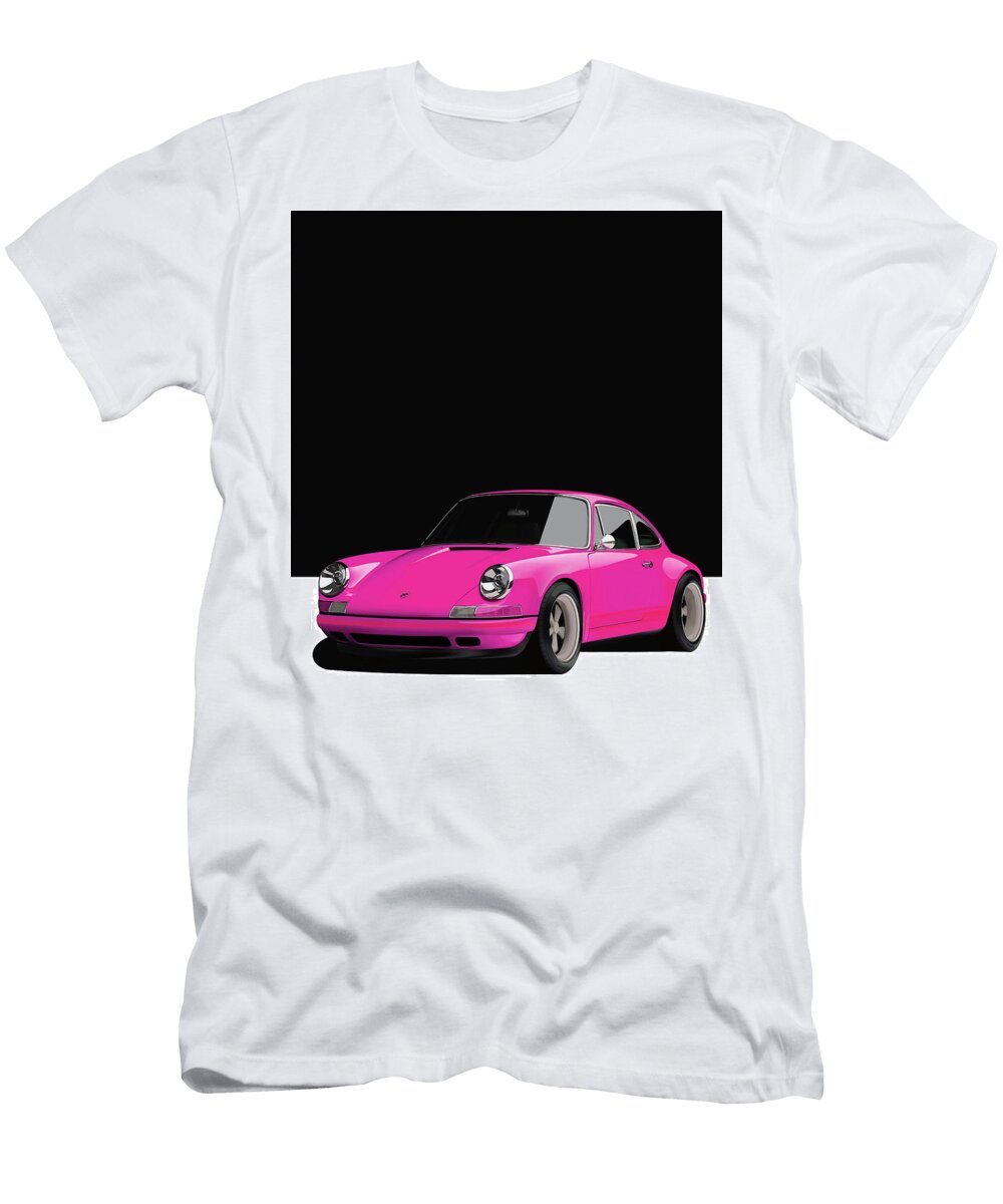 5 Pink Porsche 911 Classic Restomod Poster Thespeedart T-Shirt