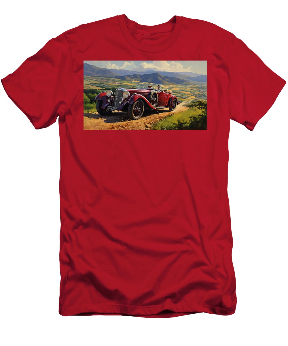 6 1934 Aston Martin 1 Litre Mark Ii Long Chassis By Asar Studios Celestial Images T-Shirt