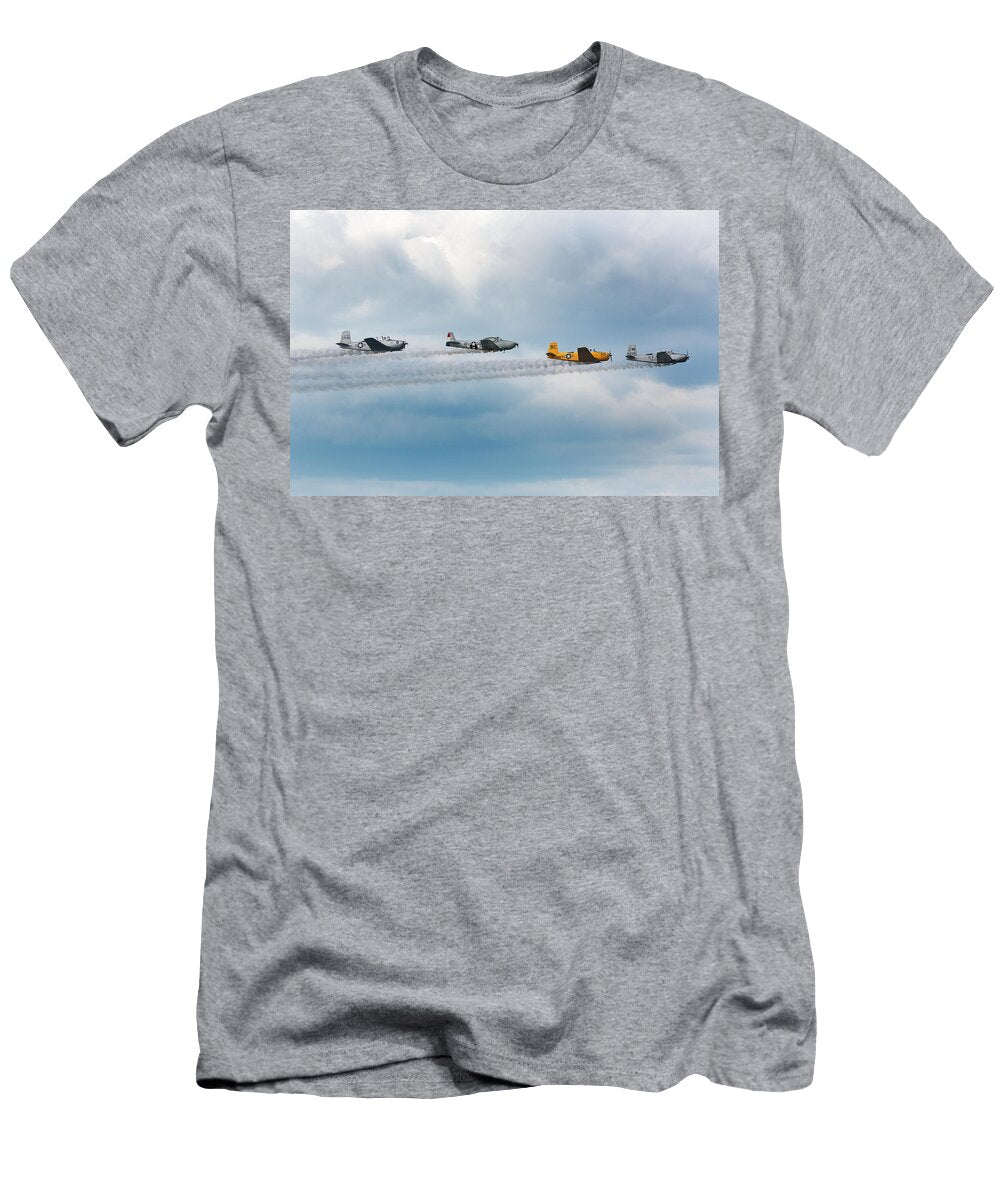 6 Beechcraft T 34 Mentor a Navy Air Force and Ryan Navion Trainer Bruce Beck T-Shirt