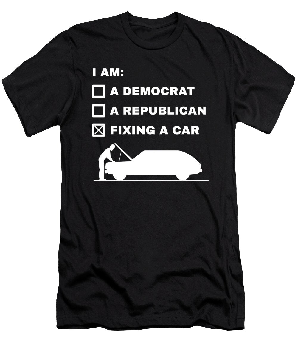 6 Car Diesel Mechanic Crazy Squirrel T-Shirt