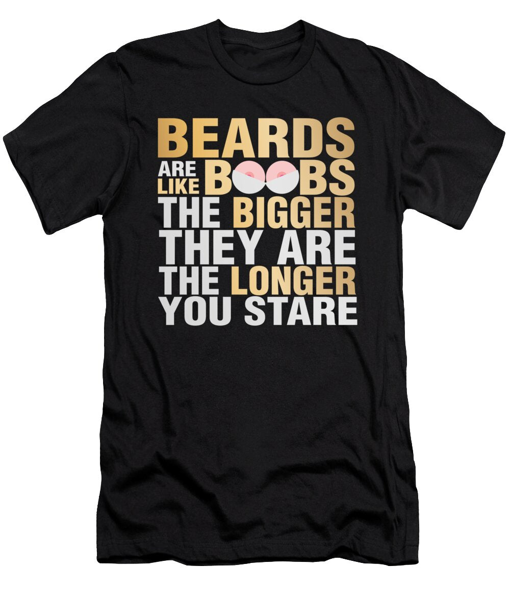 6 Confident Bearded Facial Hair Manly Beard Gift Muc Designs T-Shirt