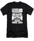 6 Gaming 10th Birthday Year Old Gamer Level 10 Unlocked Crazy Squirrel T-Shirt