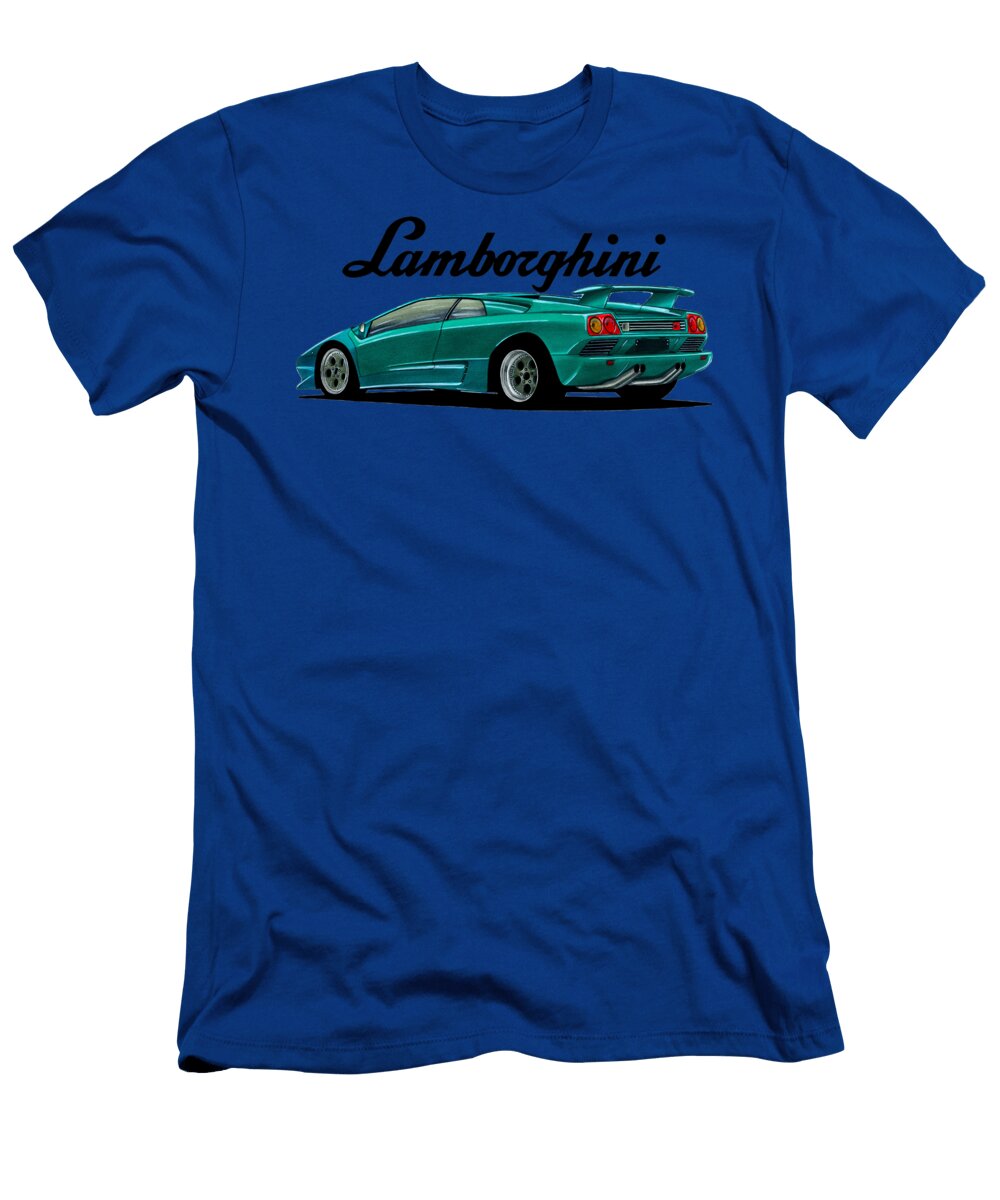6 Italian 2 Door Supercar Lamborghini Diablo Vt with 57l 500hp V12 Engine Vladyslav Shapovalenko T-Shirt