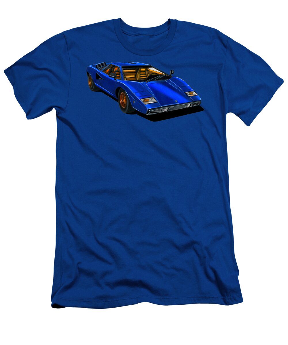 6 Italian Legendary Supercar Lamborghini Countach Lp400 V12 Vladyslav Shapovalenko T-Shirt