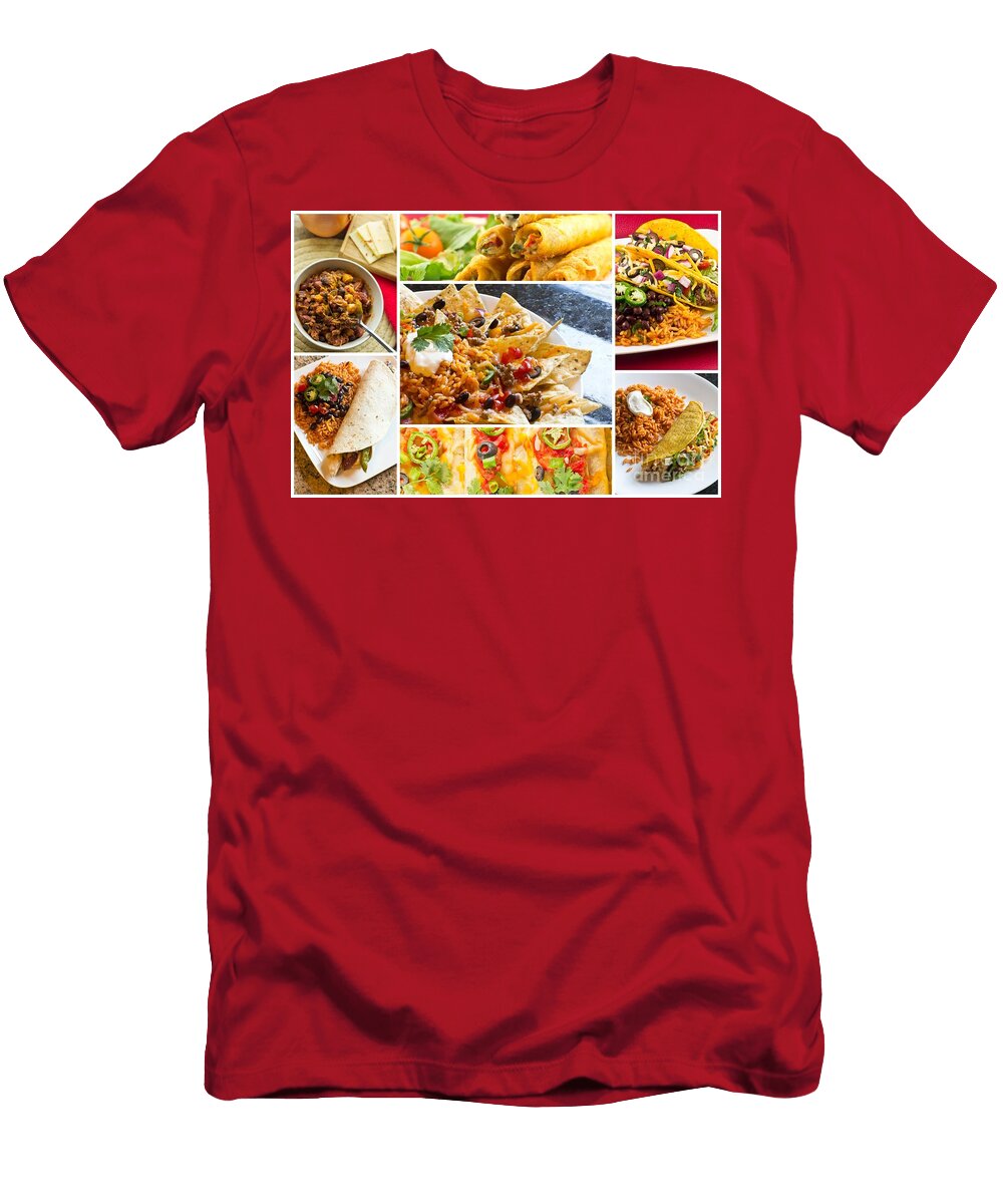 6 Mexican Food Collage Ezume Images T-Shirt