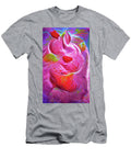 6 Painted Strawberry Ice Cream in Pink and Red Color Melting Ice Art Momente T-Shirt