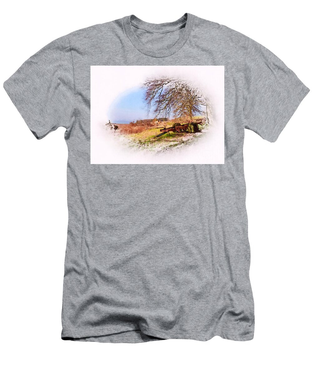 6 Rusting Trailer Chassis Abandoned in a Scottish Field Jules Walters T-Shirt