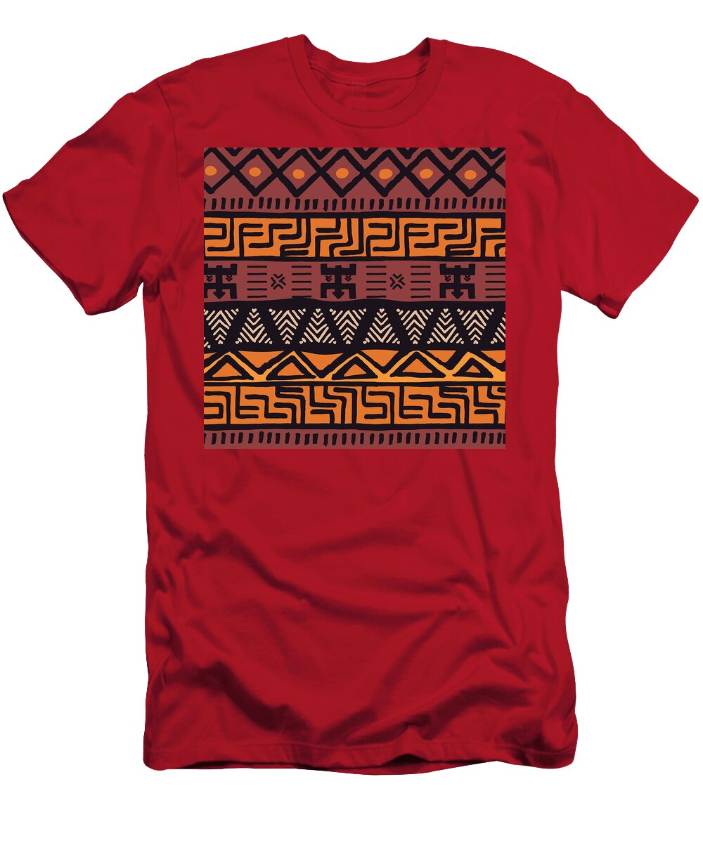 6 Tribal Ethnic Colorful Bohemian Pattern with Geometric Elements Jelena Obradovic T-Shirt