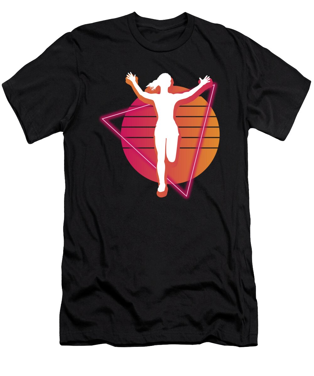 6 Vaporwave Synthwave Marathon Trail Running Greenoptix T-Shirt