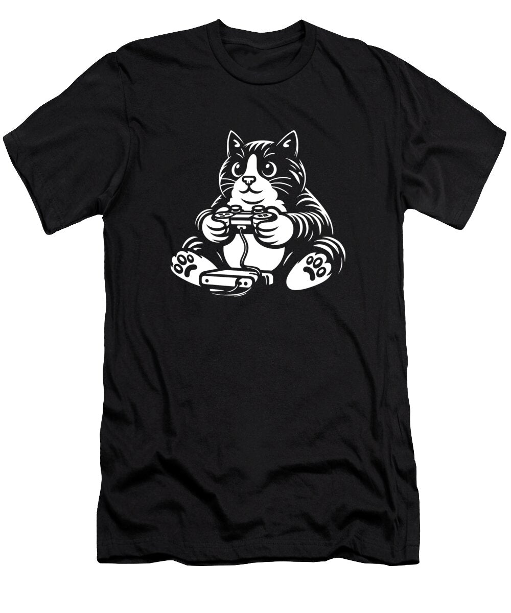 6 Video Games Gaming Gamer Cat Crazy Squirrel T-Shirt
