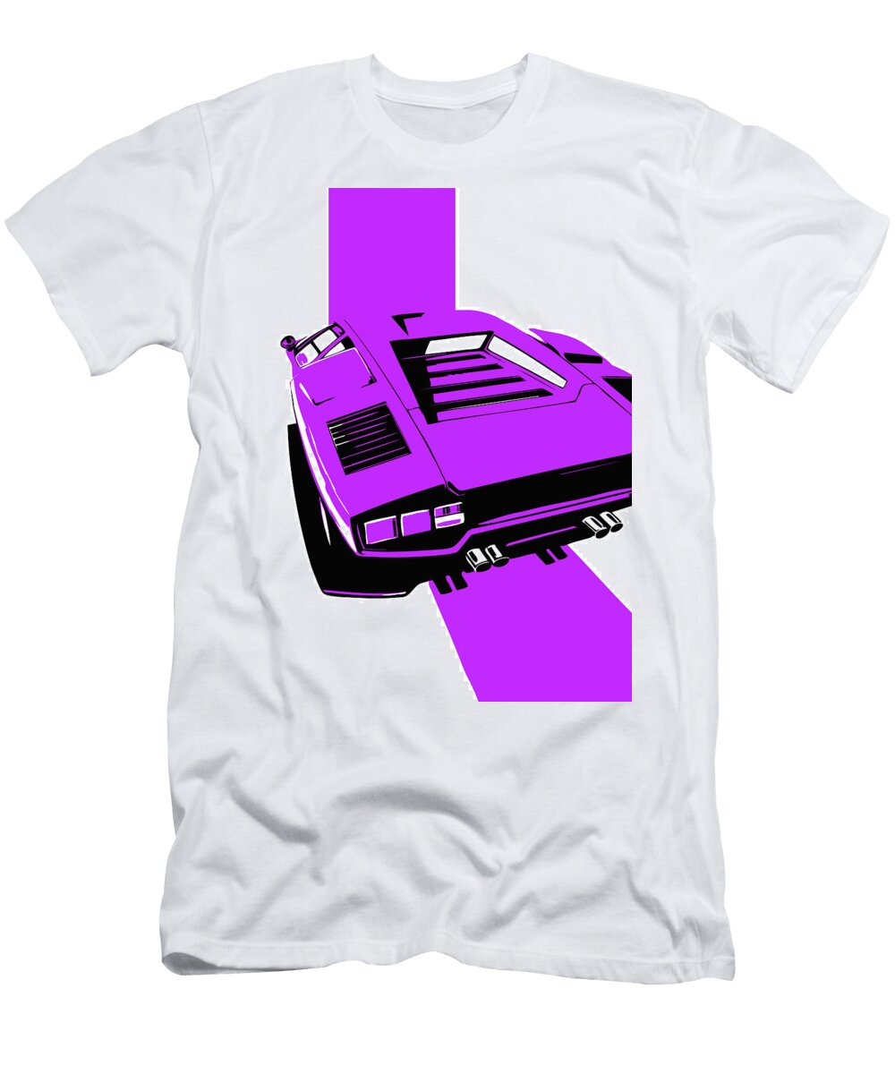 61 Lamborghini Countach Classic Italian Supercar Thespeedart T-Shirt