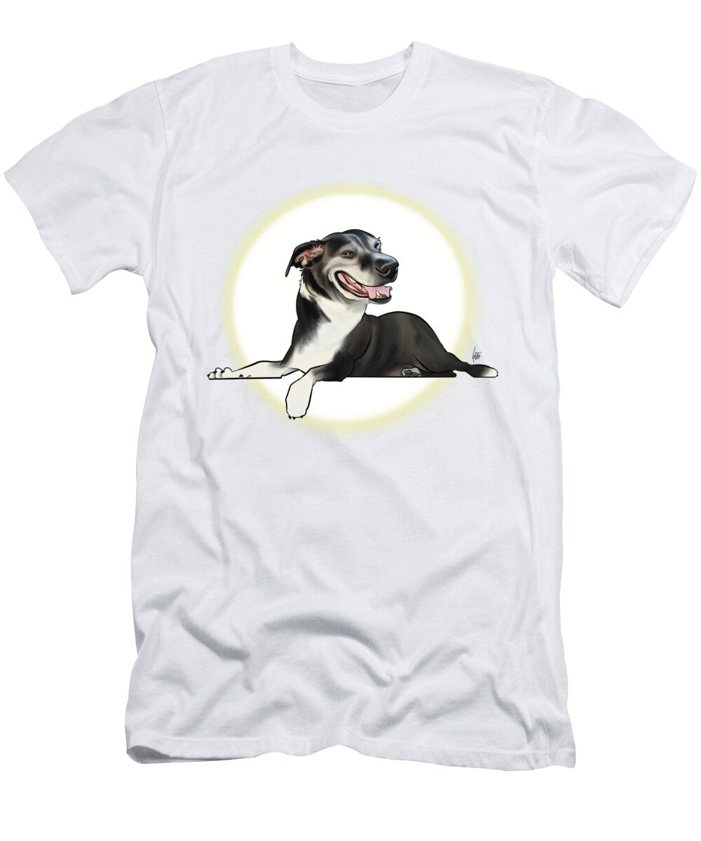 6586 Lavender Canine Caricatures By John Lafree T-Shirt