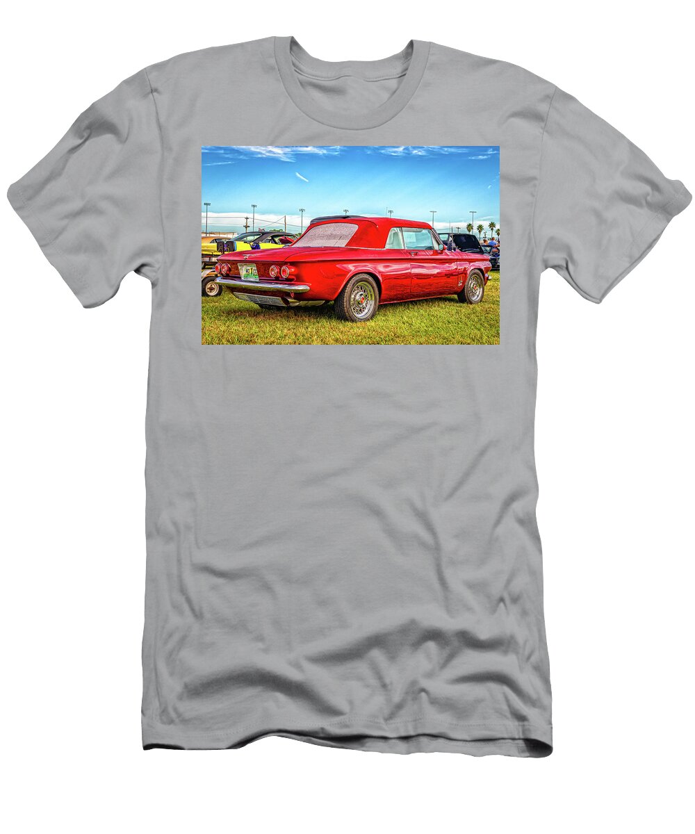 7 1962 Chevrolet Corvair Monza Spyder 900 Turbocharged Convertible Gestalt Imagery T-Shirt