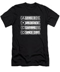 7 7 Year Old Gamer Gaming 7th Birthday Level 7 Unlocked Crazy Squirrel T-Shirt
