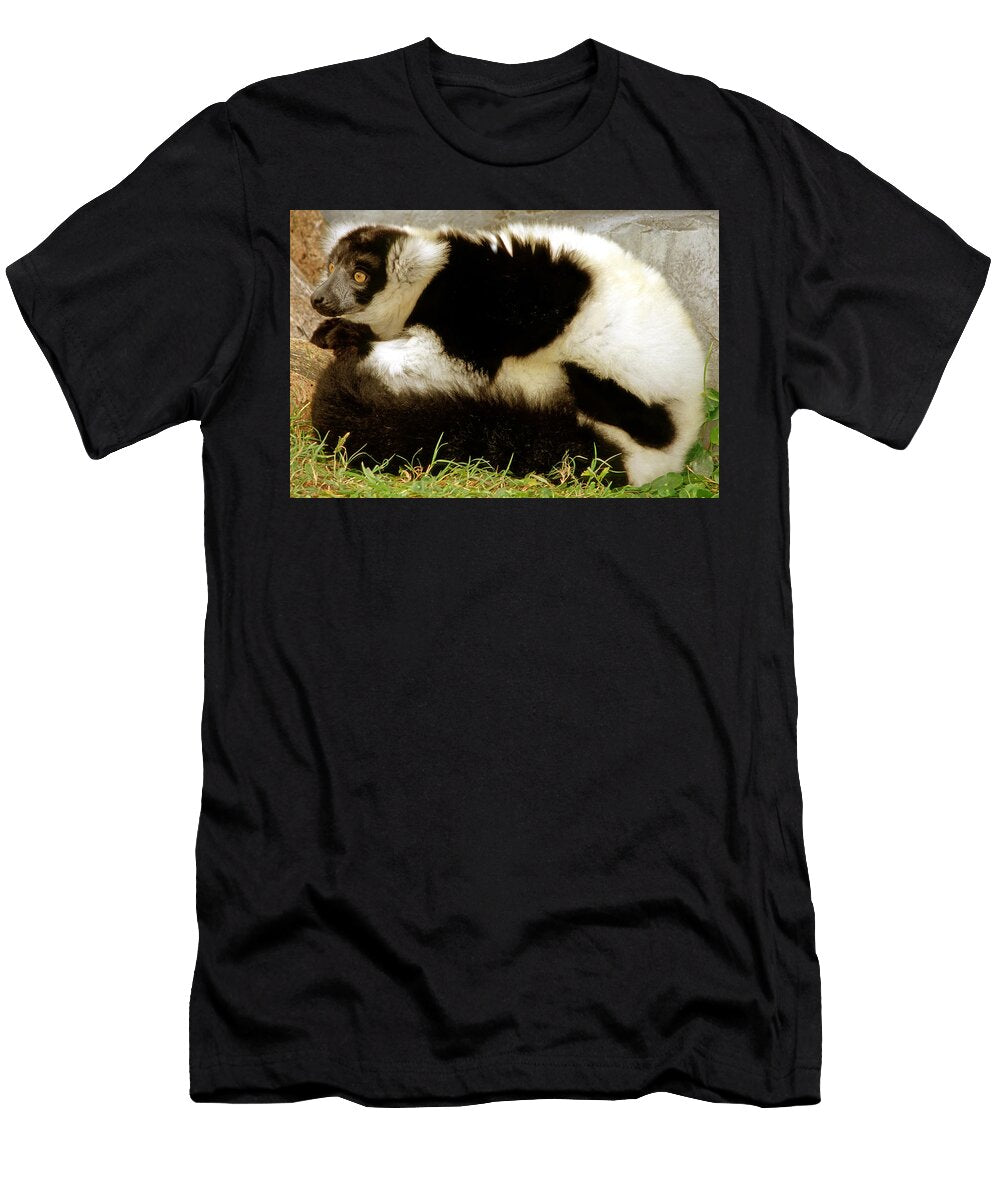 7 Black and White Ruffed Lemur Millard H Sharp T-Shirt