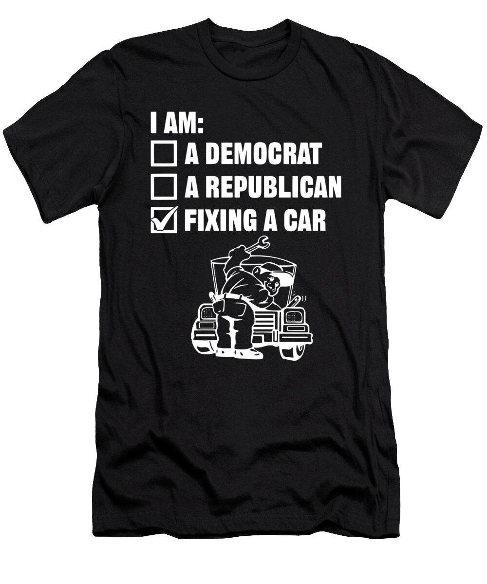 7 Car Diesel Mechanic Crazy Squirrel T-Shirt