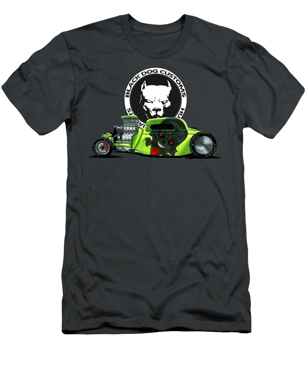 7 Crazy Hellish Green American V8 Supercharged Hot Rod Vladyslav Shapovalenko T-Shirt