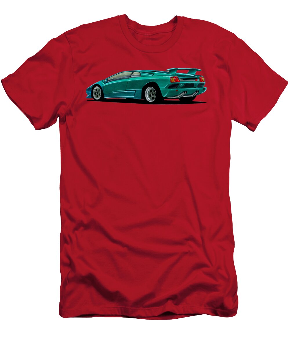7 Italian 2 Door Supercar Lamborghini Diablo Vt with 57l 500hp V12 Engine Vladyslav Shapovalenko T-Shirt