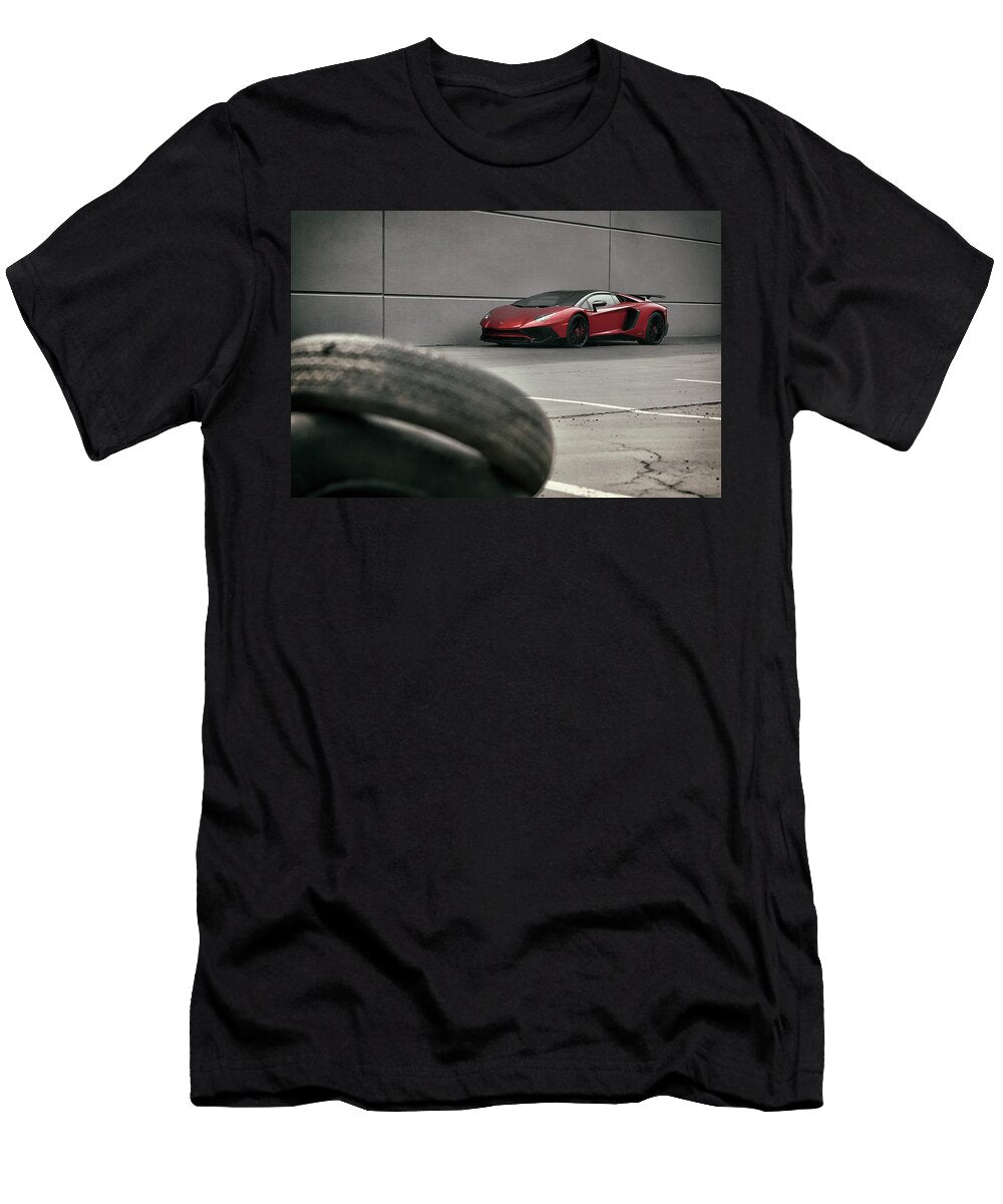 7 Lamborghini Aventadorsv Superveloce Roadster Print Itzkirb Photography T-Shirt
