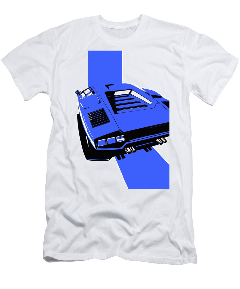 7 Lamborghini Countach Classic Italian Supercar Thespeedart T-Shirt